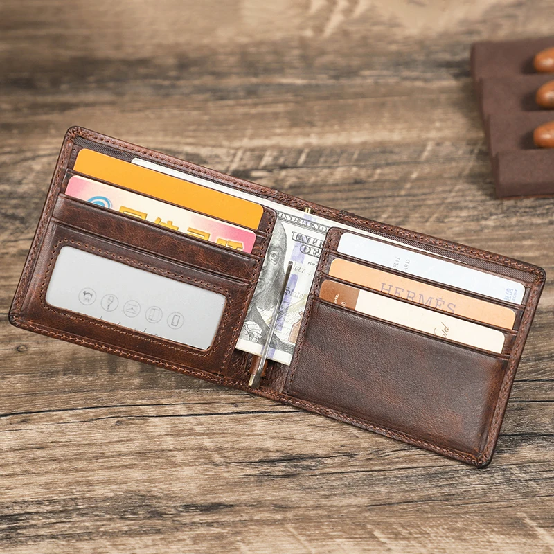 Мужской тонкий кошелек Airtag из натуральной кожи кредитница для Apple повседневный