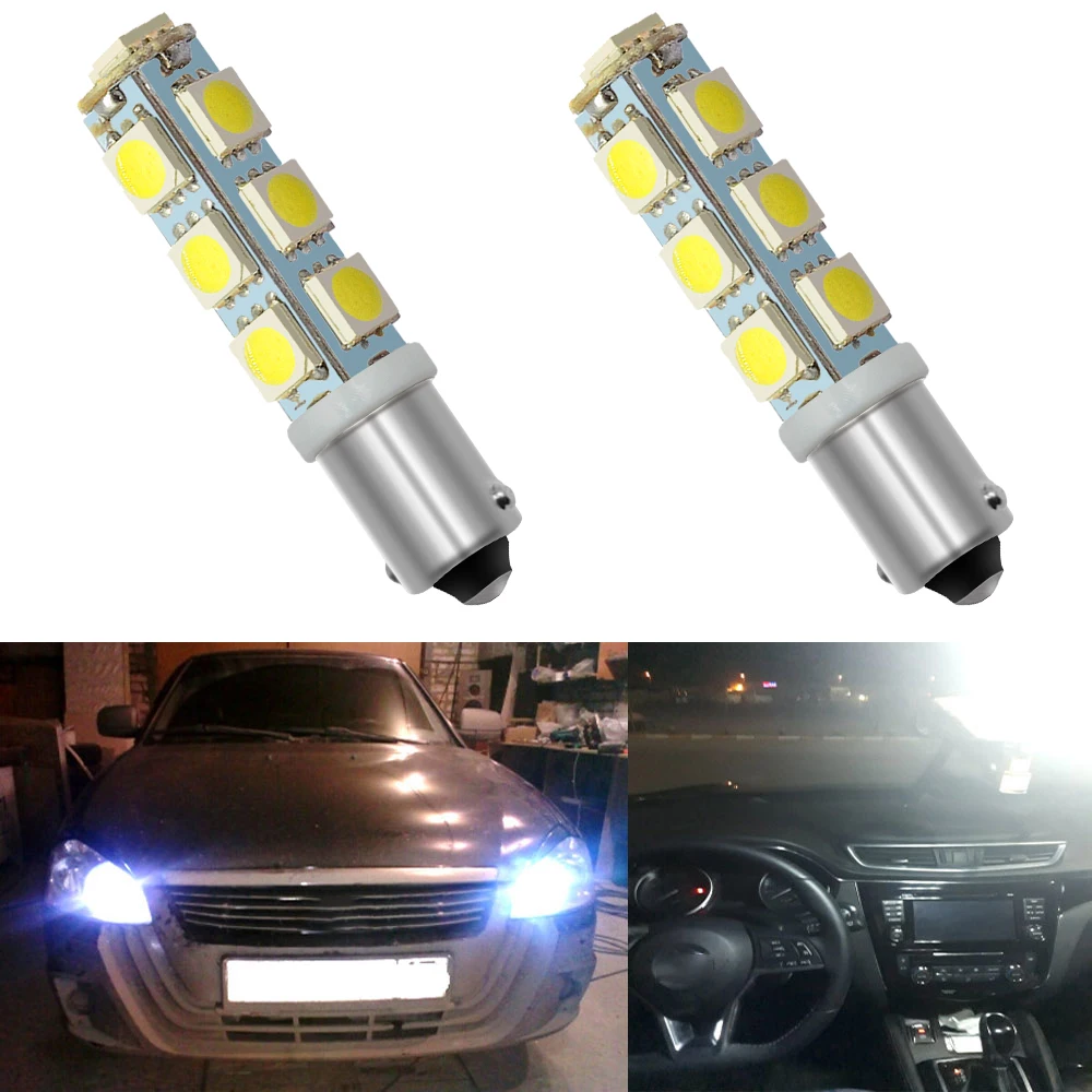 

2 шт., автомобильные лампы для задних фсветильник, 13 светодиодов, T4w