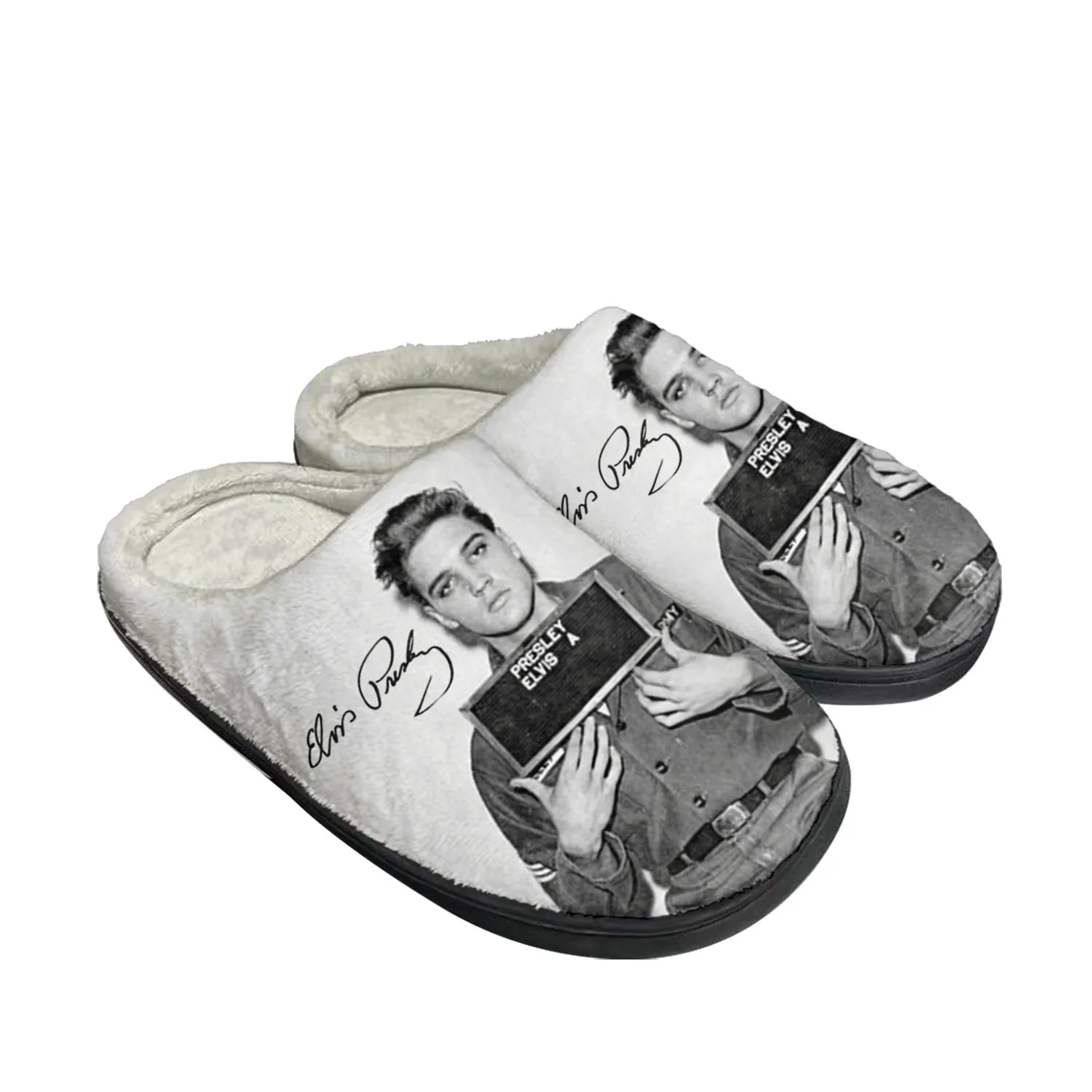 Elvis King Hillbilly Cat Home Cotton Custom Slippers Mens Womens Aaron Pop Plush Bedroom Keep Warm Shoe Thermal Slipper Presley