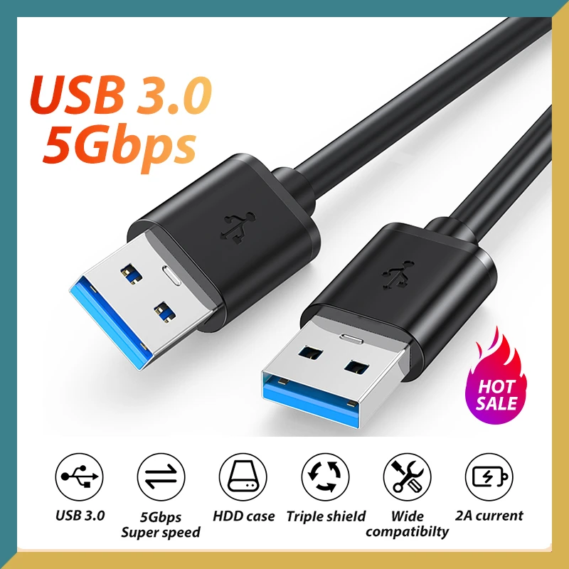 

Speed USB 3.0 Male To Male Cable 5Gbps All Copper 9 Core Data Transmission For Radiator Hard Disk Speaker Extender Cable