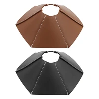 leather camping lampshade vintage removable dust cover detachable waterproof lamp cover for outdoor camping tent light