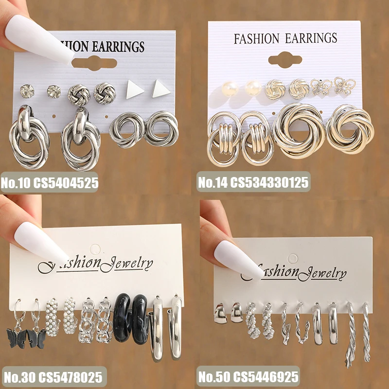 17 км винтажные серьги с жемчугом набор металлические позолоченные