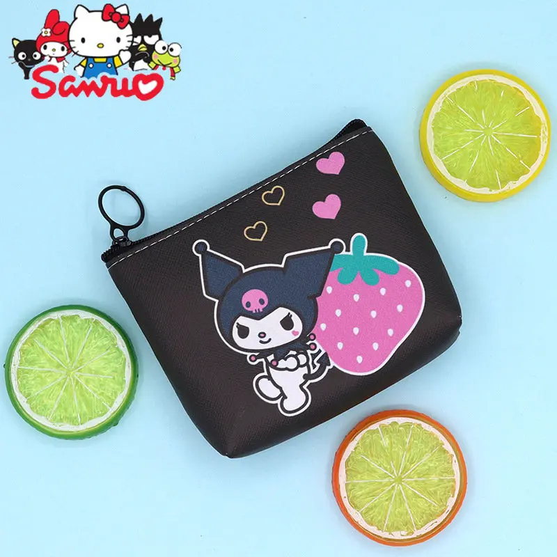 

Sanrio Coin Purse PU Kulomi Melody Hello Kitty Cinnamoroll Wallet Cases Stationery Anime Plush Figure Cosmetic Bag 11*10*9cm