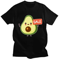 new hot sale printed kawaii cartoon t shirt women pure cotton casual graphics avocado short sleeved shirt unisex summer t shirt