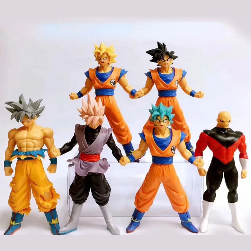 

New 18CM Bandai Dragon Ball Anime Figure Super Saiyan Monkey King Jiren Gohan Action Figure Anime Pvc Holiday Gift Model Doll
