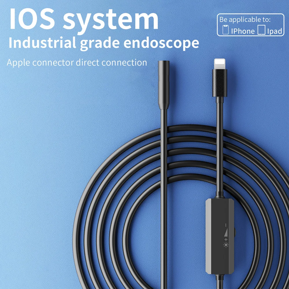 

Камера-Эндоскоп для iPhone, 8 мм, IP68, 8 светодиодов