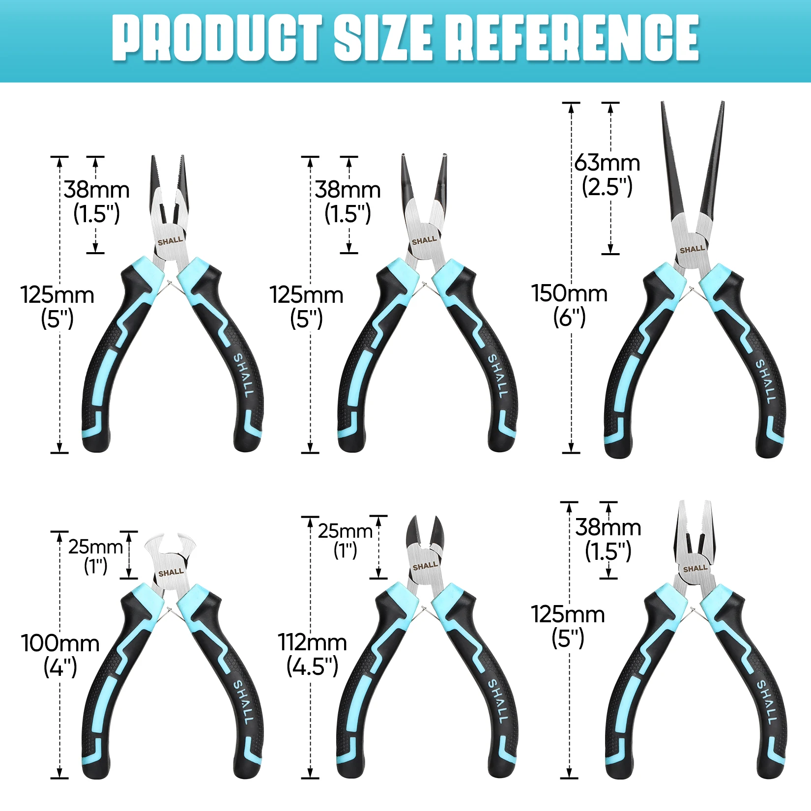 Набор маленьких плоскогубцев 6 шт. мини-плоскогубцы в комплекте с игольчатым