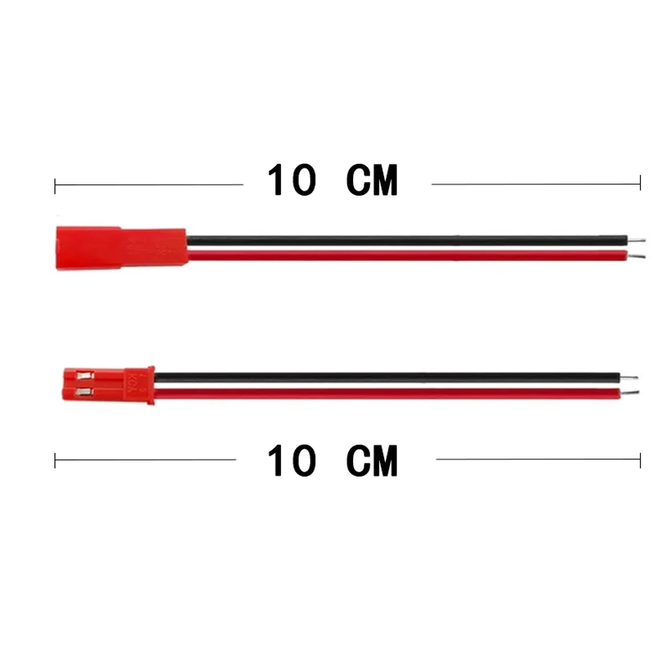 

Разъемы штекер + гнездо 100 мм 150 мм 2-контактный ПВХ черный/красный