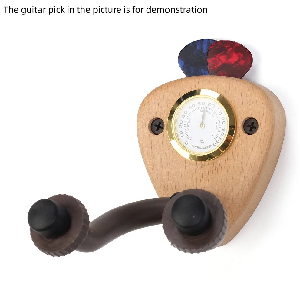 

1x Universal Wall Mount Guitar Hanger Top With Paddle Clip Humidity Monitoring Guitar Hangers Keep Hook Holder Accessories