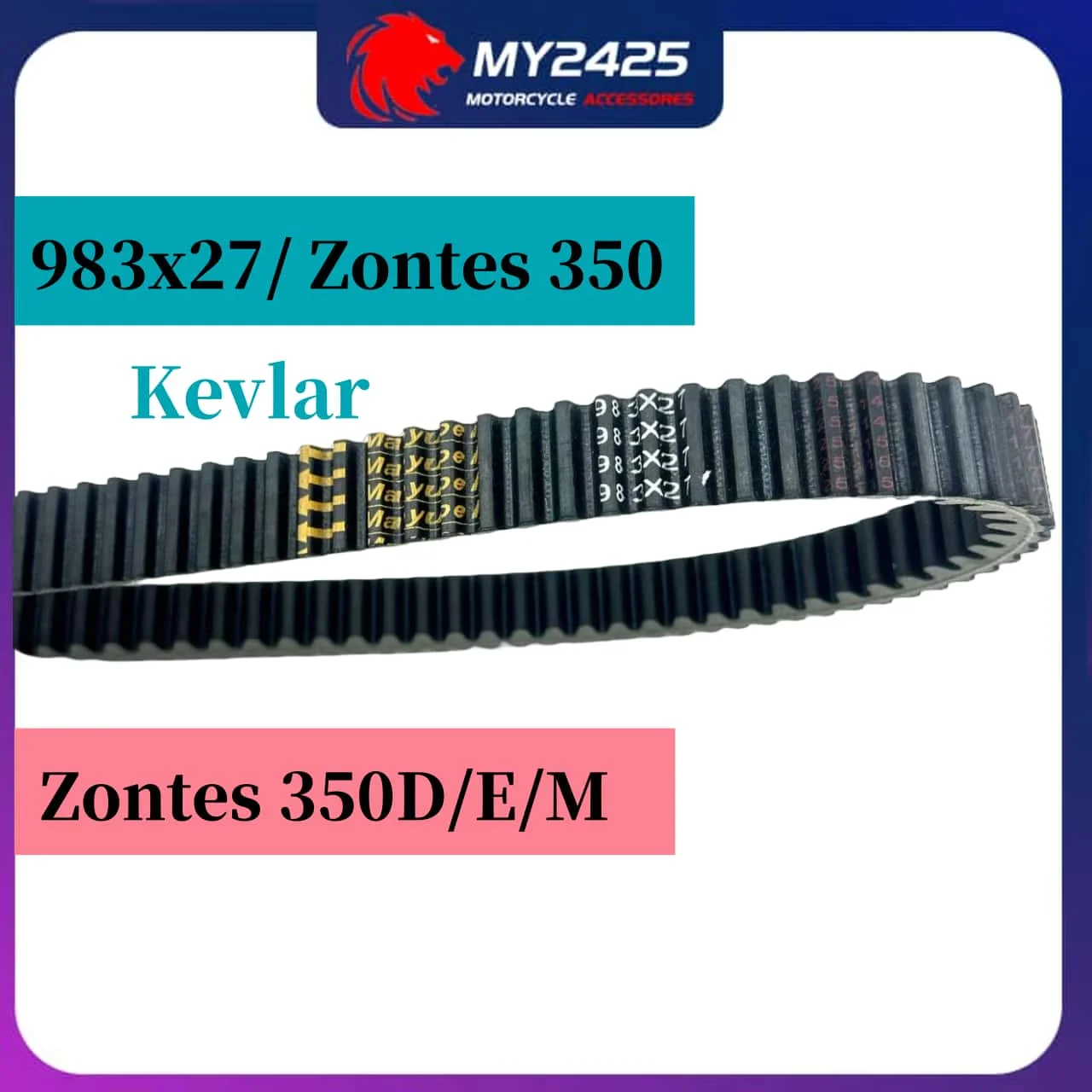 Фото MY2425store ZONTES 350 мотоциклетный скутер, приводной ремень для Zontes 350 ZT350D D350 ZT350T-E/D/M 350E 350M 983x27 №1