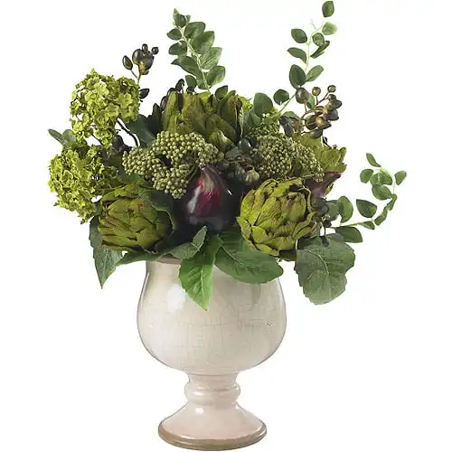 

and Hydrangea Artificial Flower Arrangement, Green Plantas Flowers home decoration Lily of the valley Crochet bouquet Cottagecor