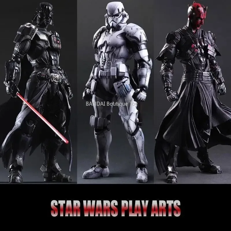 В наличии Marvel Play Arts Kai Star Wars Doll Boba Fettidas Vader Stormtrooper Maul Фигурка Модель игрушки