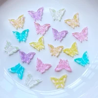 new resin beautiful leiguang color butterfly tie nail art rhinestones apply to diy manicure jewelry making hairwear accessories