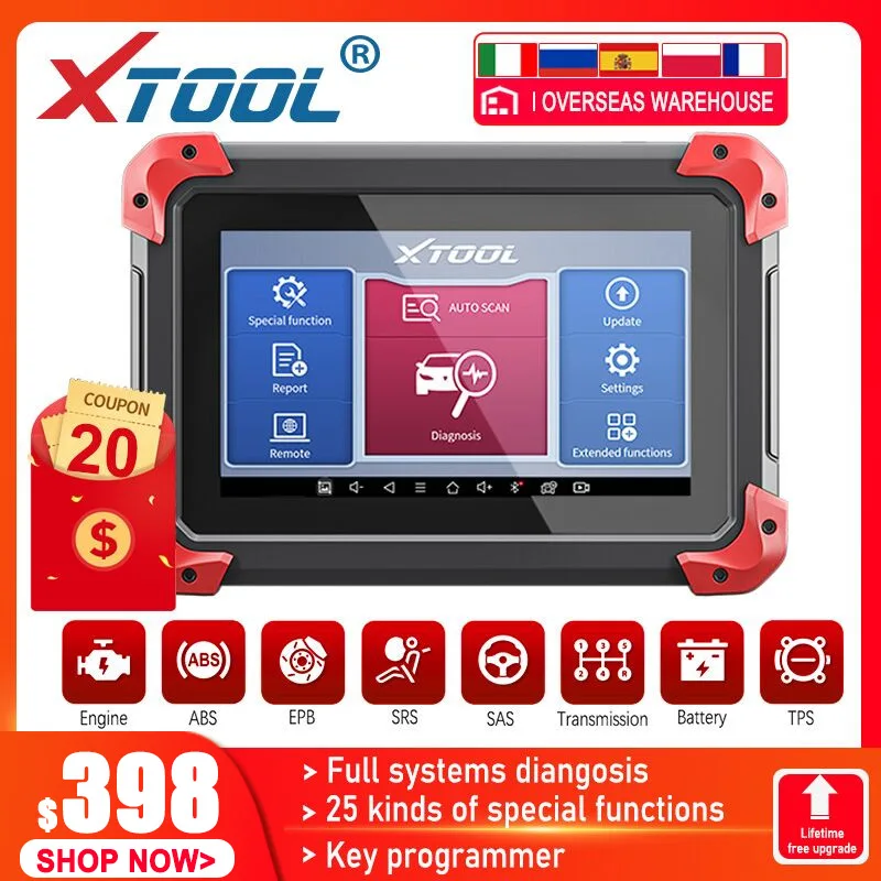 Programador de chave automático Xtool d7 Automotivo Todo o Sistema de Diagnóstico Ferramenta Obd2 Leitor Código Programador Chave Auto Vin Obdii Scanner Atualização Online Gratuita Mais Novo