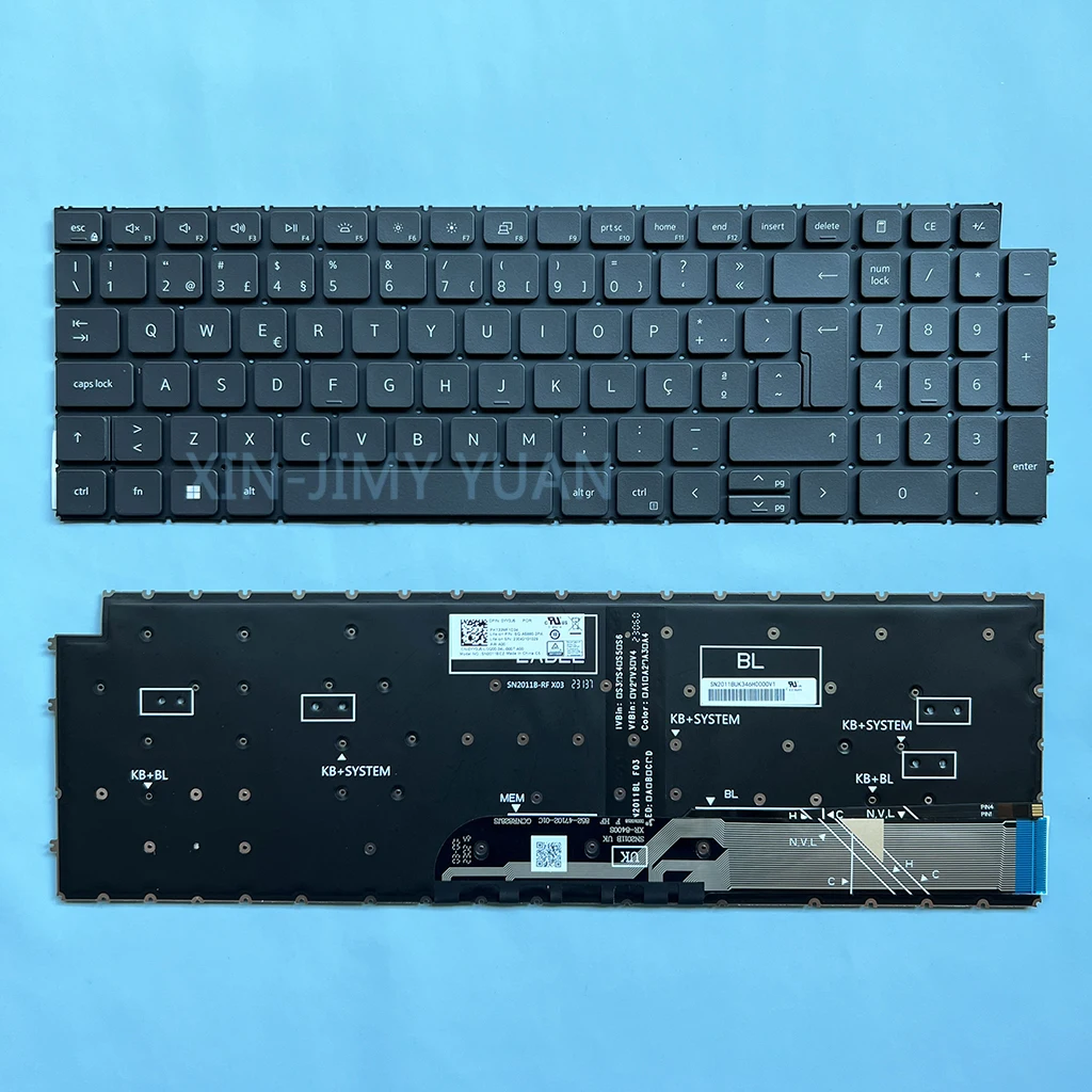 

3530 португальская клавиатура с подсветкой для Latitude 3520 3525 3530 0YY3J5 PK133MF1D34 SN2011BCZ SG-A5880-2PA 23042101029 PO