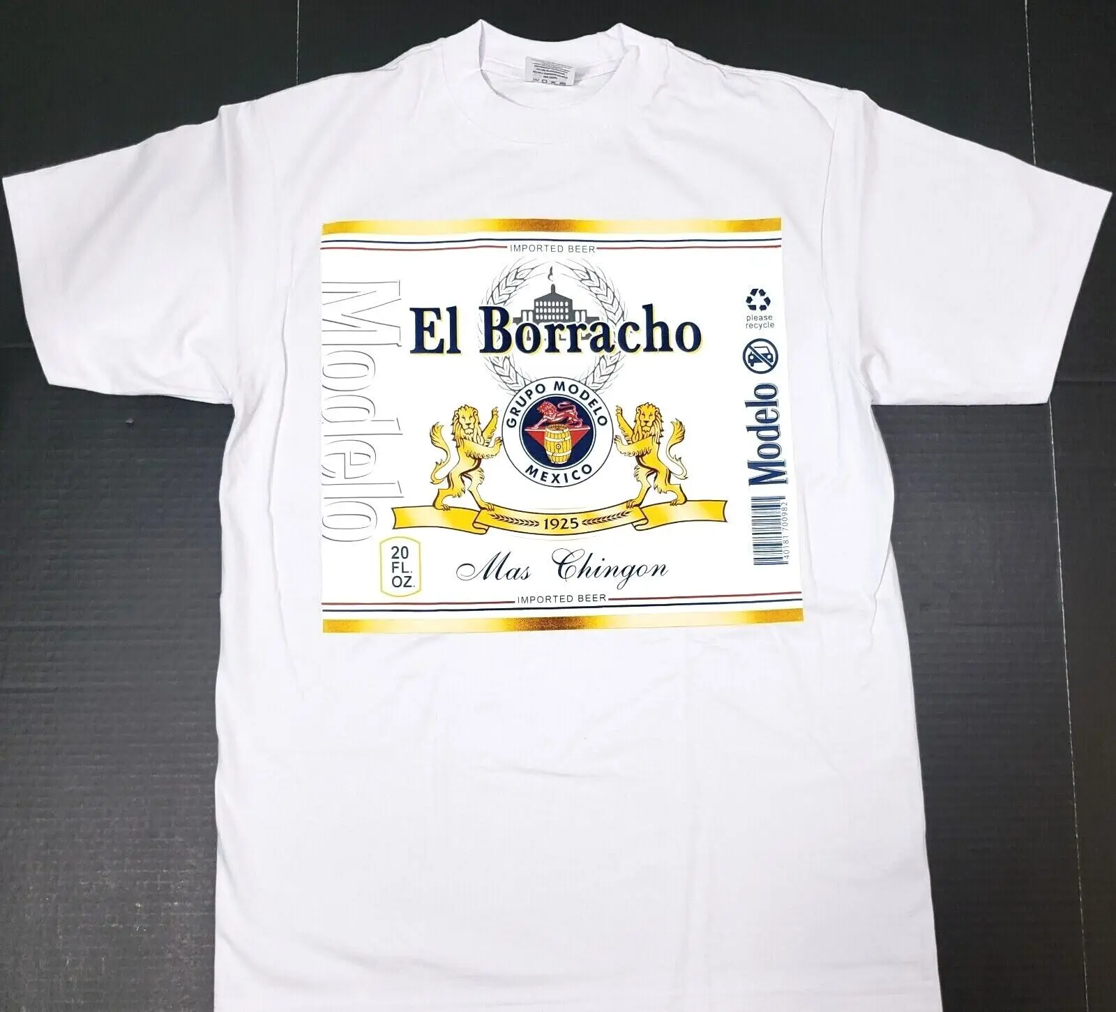 Футболка El Borracho, модель, особенно мексиканское пиво, Мужская футболка, Новинка