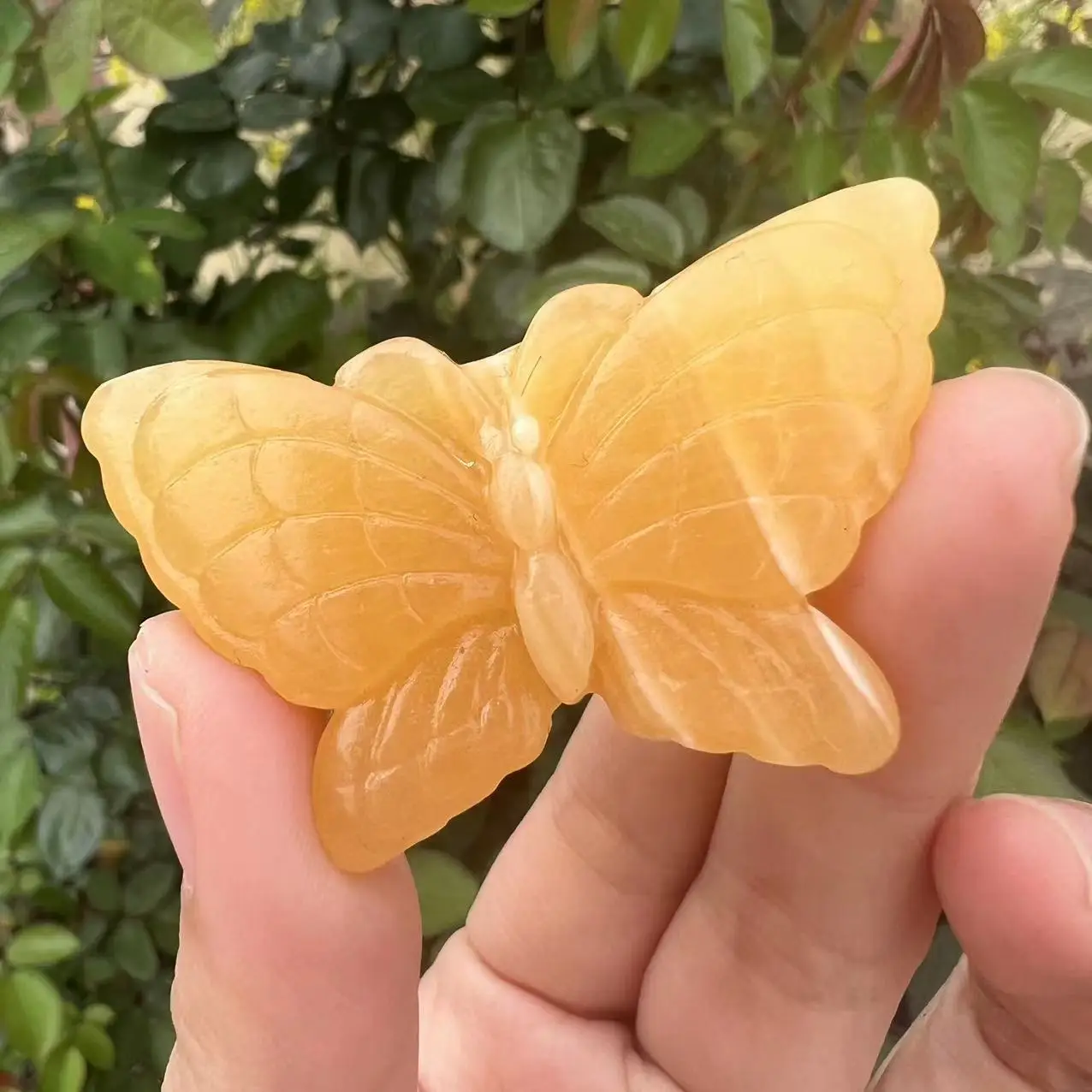 

Beautiful Natural Topaz Crystal Butterfly Hand Carved And Polished Rare Gemstone Home Decoration Collection