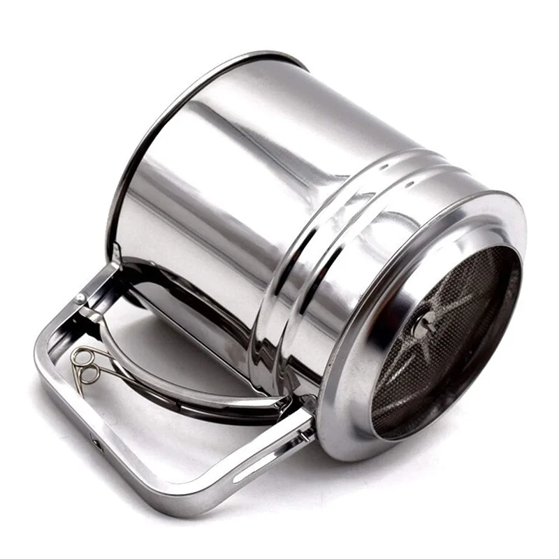 

Flour Sifter Stainless Steel Large Sifter for Baking and Powdered Sugar Sifter Flour Sieve 4 Cups