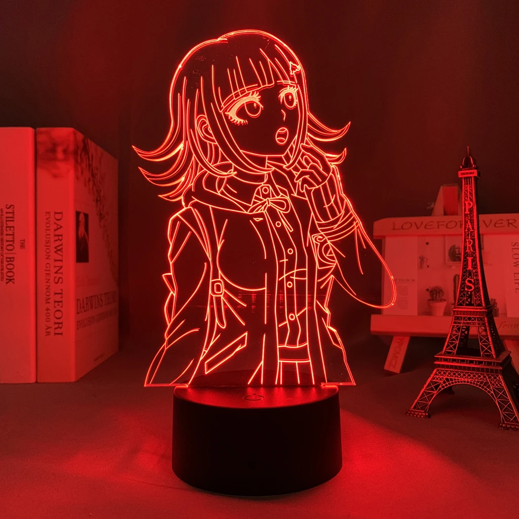

Led Lamp Anime Danganronpa Chiaki Nanami Figure for Kid Bedroom Decoration Birthday Gift Room Decor Danganronpa 3d Light Manga