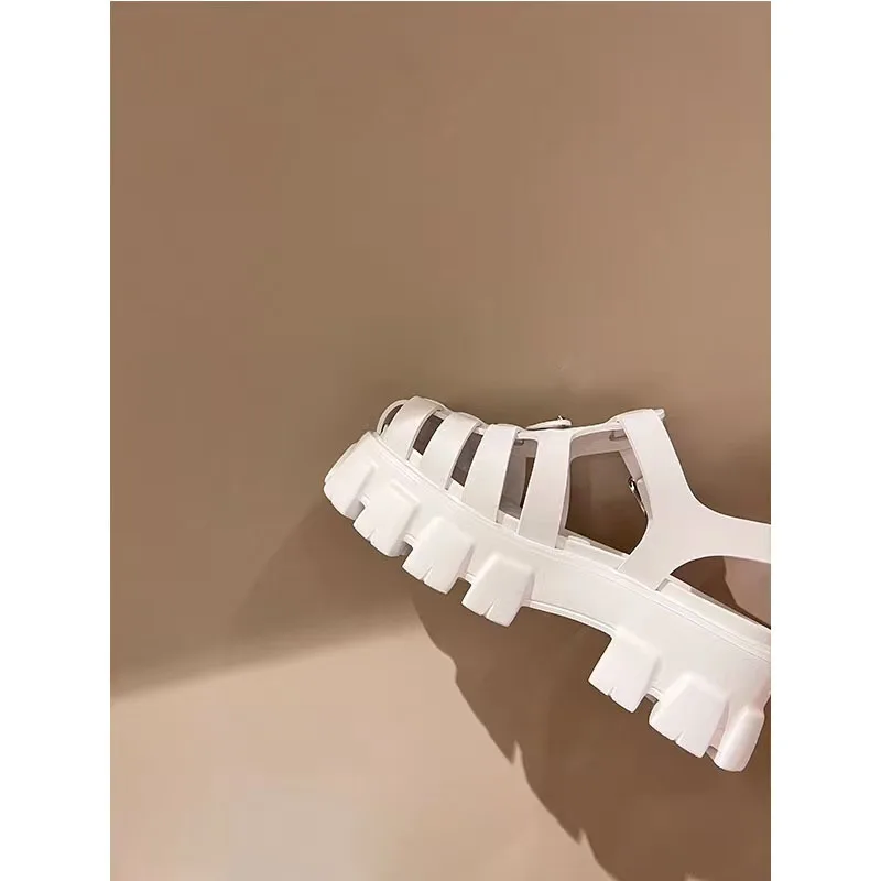 2023 Summer Sandals Women Casual Flat Holiday Beach Shoes Woman Peep Toe Hook Thick Sole Sandalias Fashion Comfort Sandals Woman