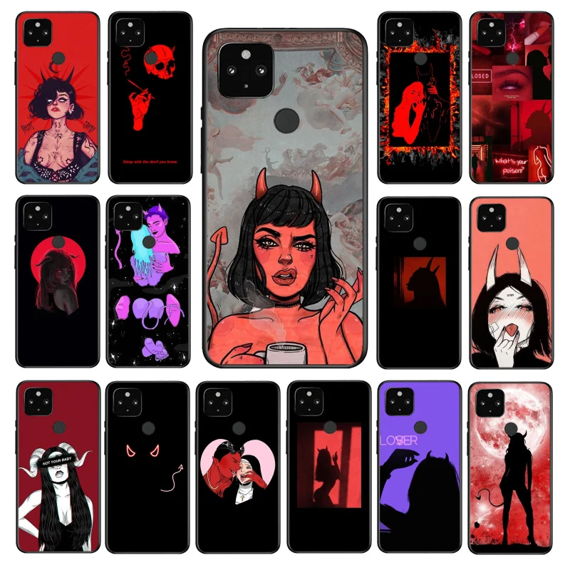 

Devil Woman Phone Case for Google Pixel 7 Pro 7 6A 6 Pro 5A 4A 3A Pixel 4 XL Pixel 5 6 4 3 XL 3A XL 2 XL