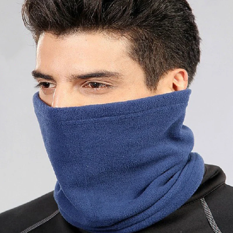 

Мягкая велосипедная походная полумаска шарф для катания на лыжах теплый флисовый Шейный Платок для мужчин и женщин Мужская бандана зимние ...