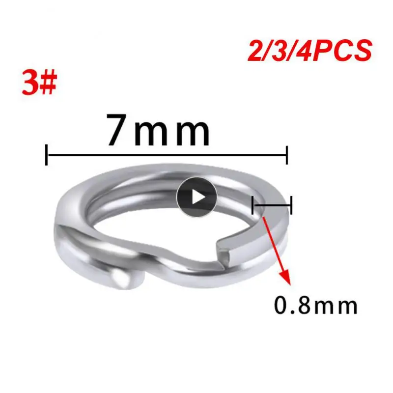 

2/3/4PCS Powerful Split Rings In Fishing / Fishing Line Damage Prevention Circle Strength Pressure Flat Ring Split Fishing Ring