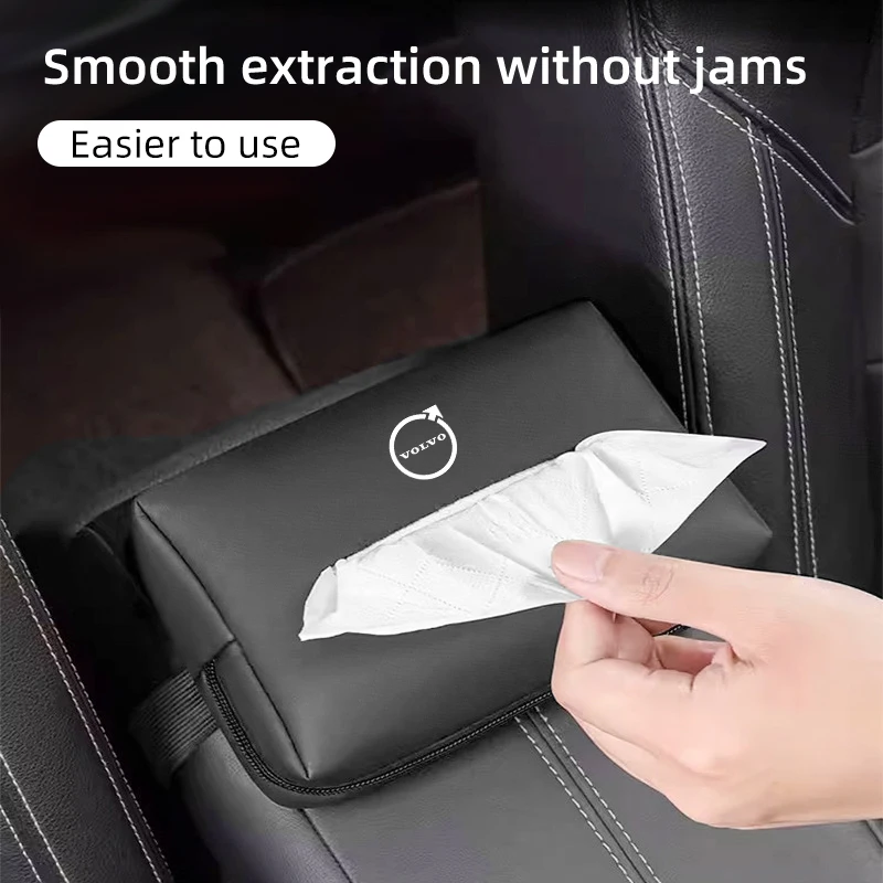 Автомобильный ящик для салфеток на спинку сиденья авто интерьер Volvo XC90 XC60 C30 T6 S60 C70