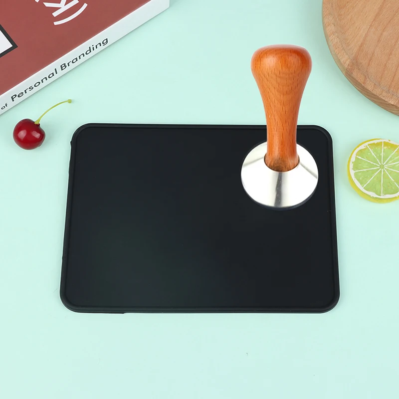 

Food Grade Silicone Rubber Espresso Mat Coffee Tamper Mat Black