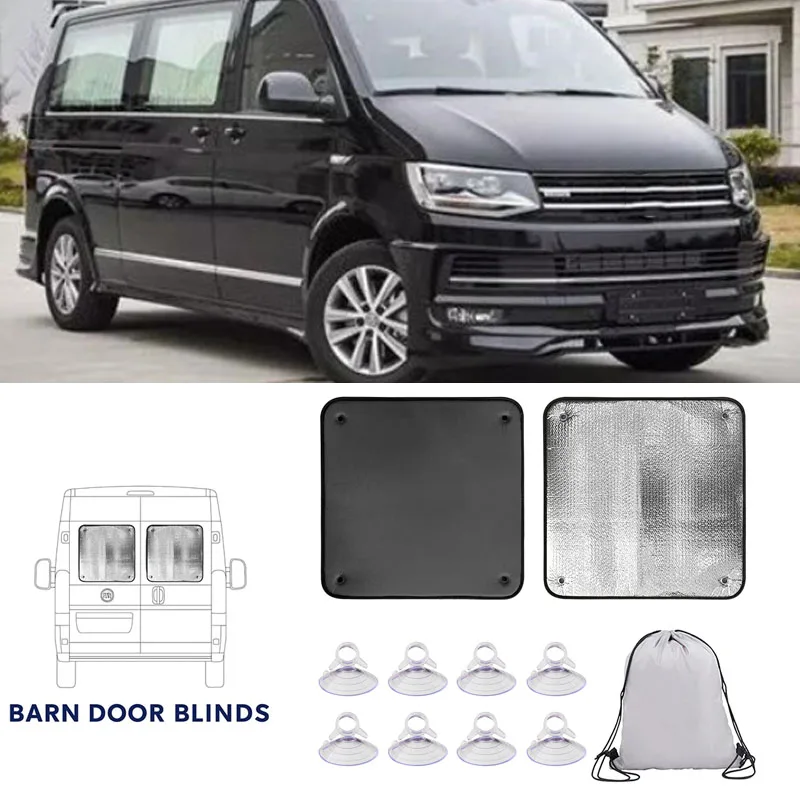 Фото 2 шт. солнцезащитных шторок с термоизоляцией для Peugeot Boxer, Citroen Relay, Fiat Ducato (для дверей-фургонов) №5