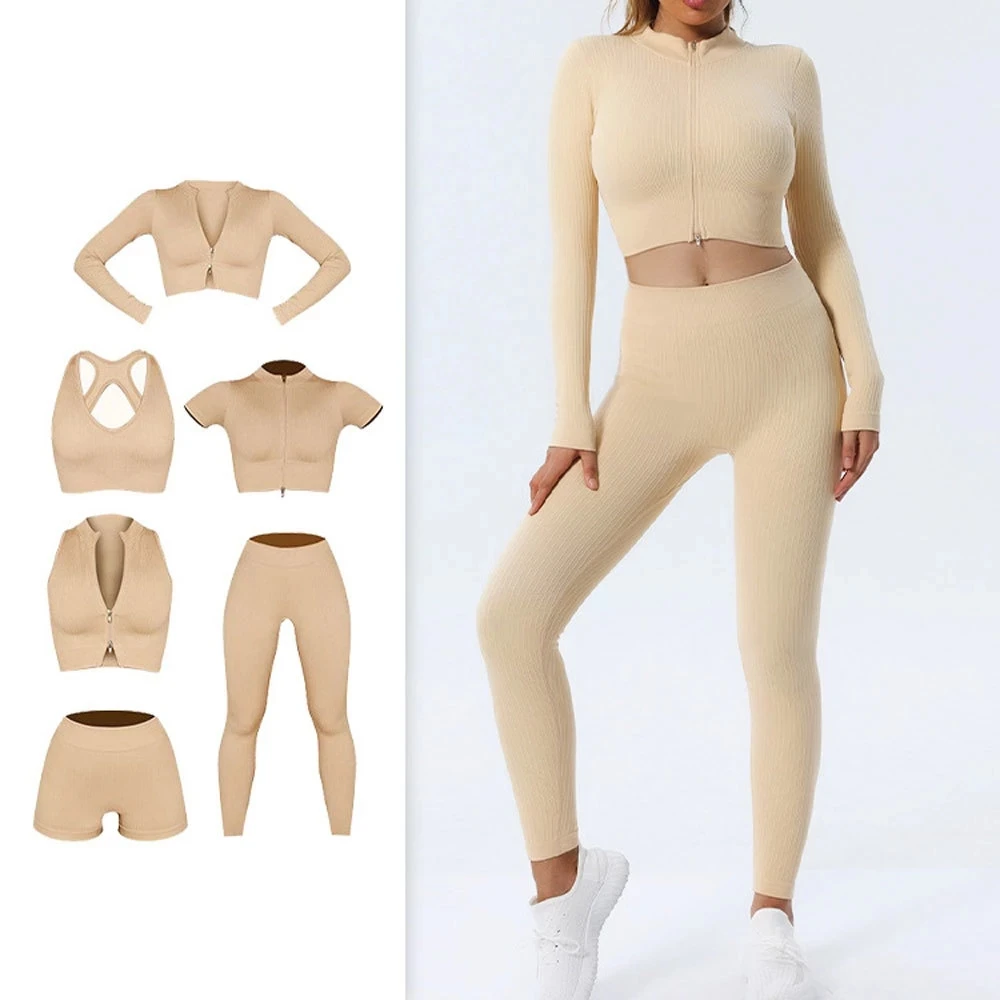 

Бесшовный комплект для йоги, женский спортивный комплект, одежда для спортзала, 1/2 шт., спортивная одежда для тренировок, укороченный топ для...