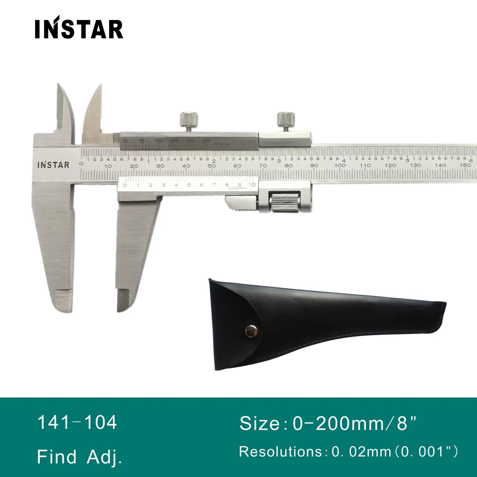 

Штангенциркуль INSTAR из нержавеющей стали с моноблокировкой 150 мм/6 дюймов, стандарт DIN 200 мм/8 дюйма с точной регулировкой 150x0,05 мм