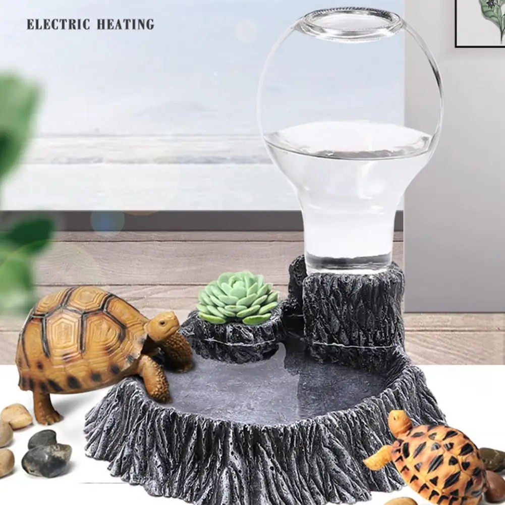

Reptile Water Feeder Leak-proof Creative Multi-use Feeding Dish Small Pet Automatic Water Dispenser Lizard Turtles Bathing Basin