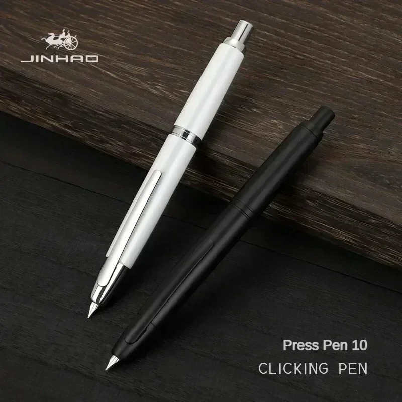 JINHAO 10 выдвижная перьевая ручка EF/F металлическое матовое черное перо для письма