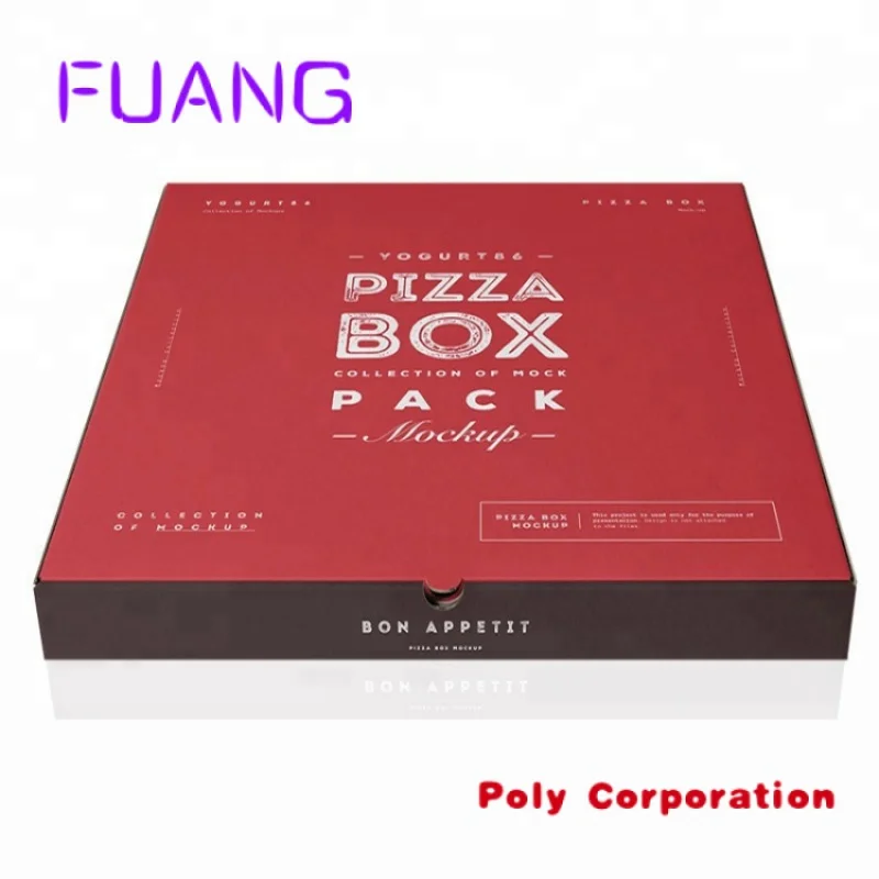 Wholesale High Quality Cheap Custom Logo Portable Reusable Corrugated Delivery Pizza Box from China Pizza Packaging 20000pcs