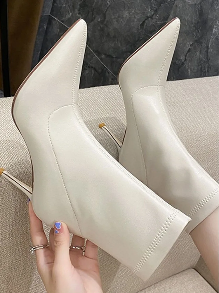 

Women High Heels Chelsea Ankle Boots Winter 2022 New Fashion Party Shoes Sexy Pumps Casual Ladies Dress Stilettos Snow Botas