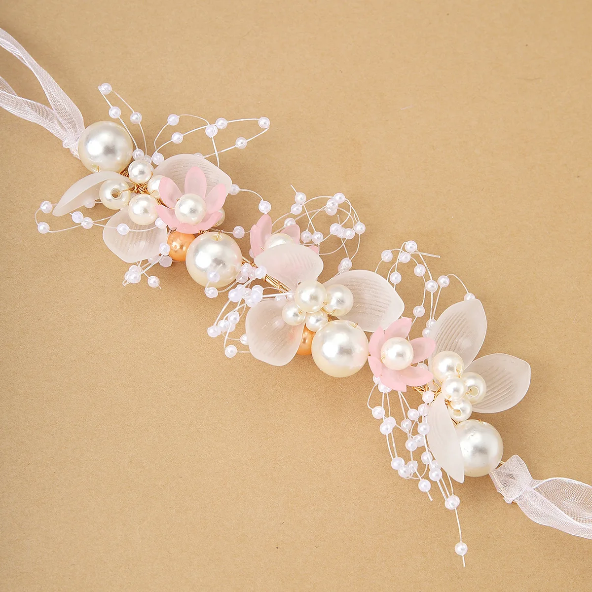 

Wedding Wrist Flower Pearl Wrist Corsage Ceremony Prom Bridal Bracelet Hand Wedding Wrist Flower NOV99