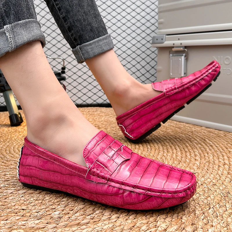 Роскошные крутые мужские повседневные бриллиантовые розовые Модные официальные