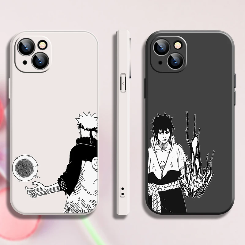 

Naruto And Sasuke Phone Case For iPhone Xs Max X Xr Xs 11 12 13 Max Pro Mini SE 2020 8 Plus 7 7P 6 6s Wsks 2021 Smart Slot