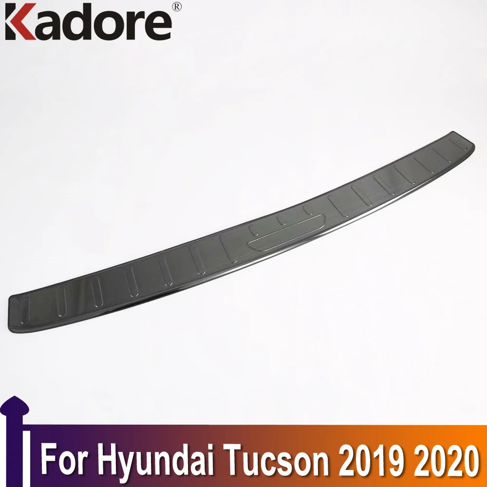 

For Hyundai Tucson 2019 2020 Rear Outer Bumper Protector Trim Door Sill Scuff Cover Plate Car Accessories Stainless Steel