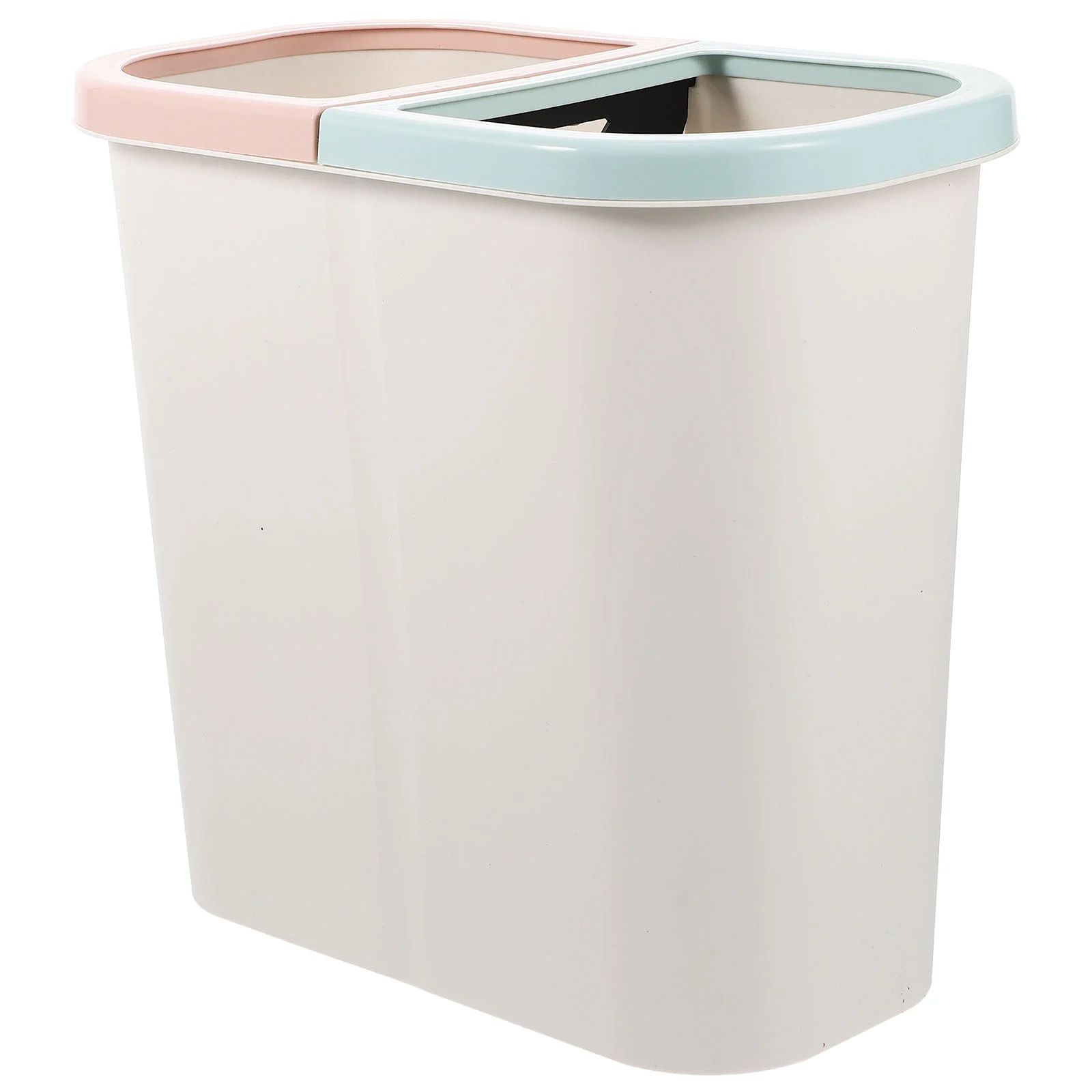 

Sorting Trash Can Box Dual Trashcan Household Bin Double Garbage Dust White Lid