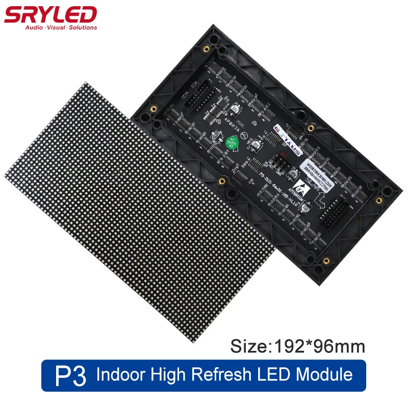 Светодиодная матричная панель SRYLED для помещений P3 192 х96 мм RGB 64x2 пикселя церкви