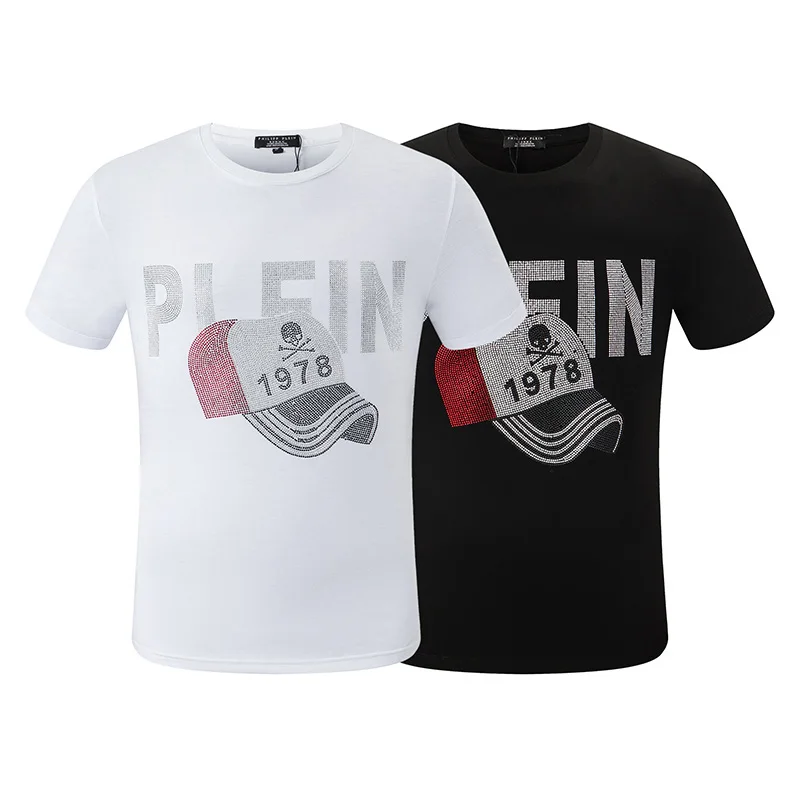 

Летние хлопковые топы высокого качества, Новое поступление, мужская повседневная футболка стразы, хлопковая футболка, Мужская Уличная одеж...