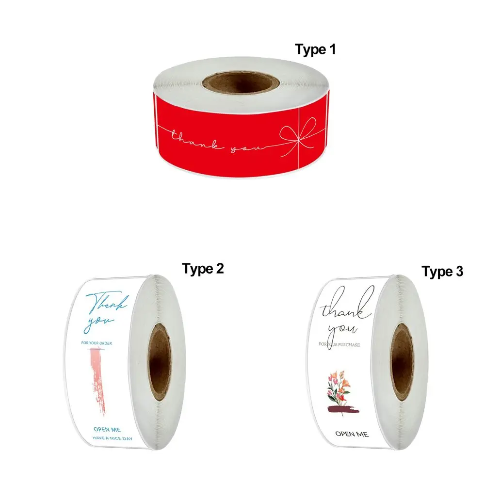 Rectangle Gift Wrapping Small Business Online Retails Package Labels Thank You For Your Order Sealing Stickers Open Me |