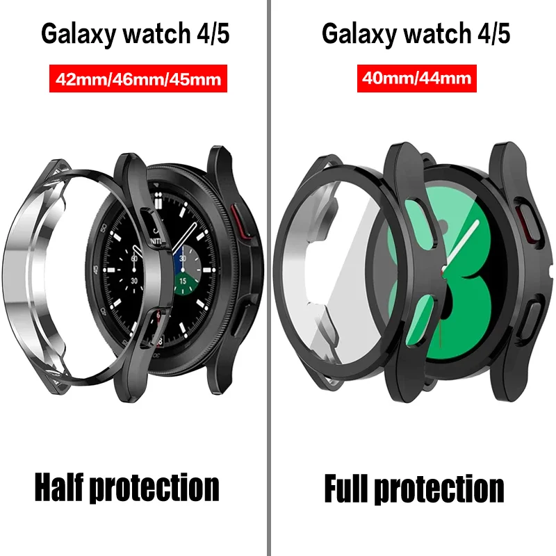 Фото Чехол для Samsung Galaxy Watch 5, 44 мм, 40 мм, аксессуары, защитный бампер из ТПУ, чехол для Galaxy Watch 5, защитная пленка для экрана №5
