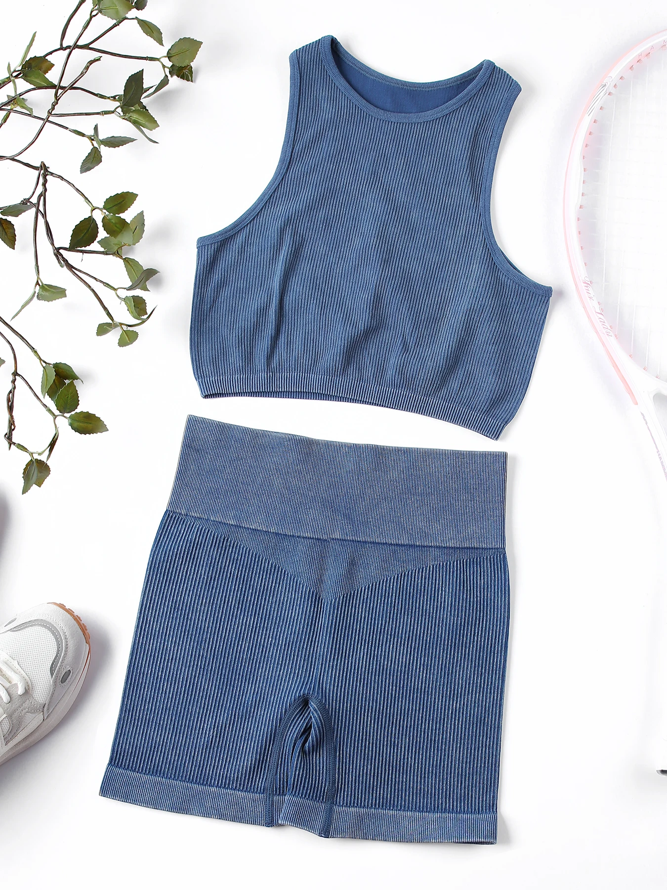 Женский спортивный комплект из 2 предметов Жилет Без подкладки и велосипедные