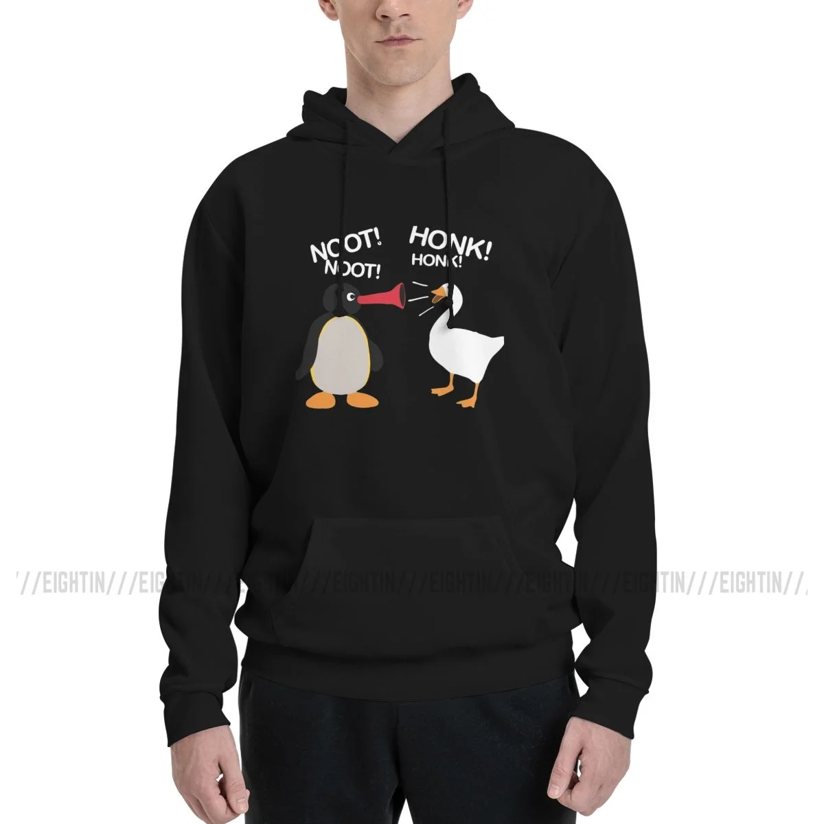 

Noot Noot Honk Honk Pingu VS Untitled Goose Hoodies Man Casual Couple Sweatshirt Pullovers Pure Cotton Design Sweatshirt