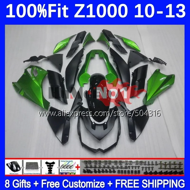 

Injection Body For KAWASAKI NINJA Z 1000 Z1000 Z-1000 10 11 12 13 176MC.32 Z1000SX 2010 2011 2012 2013 OEM Fairing Stock green