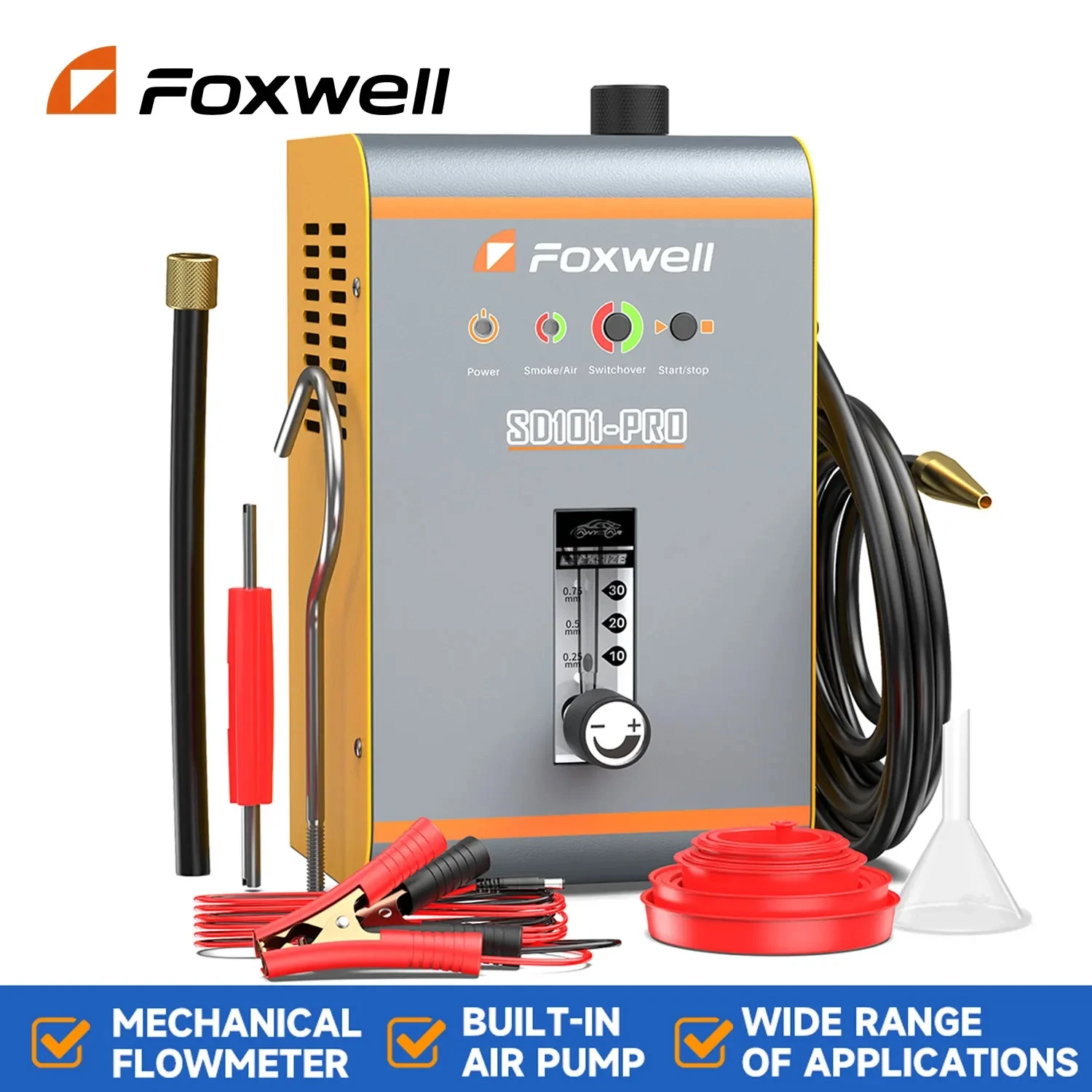 FOXWELL SD101 PRO Автомобильный детектор утечки дыма EVAP Локатор газа Генератор масляных