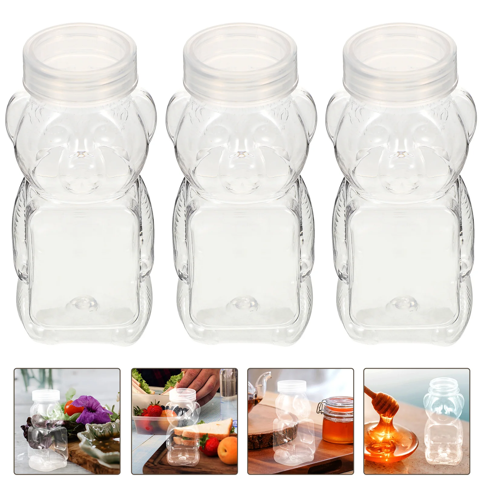 

Honey Bottles Squeeze Container Bottlejar Jars Snowman Candy Sauce Condimentdispenser Drinking Party Shake Christmas Clearsmall